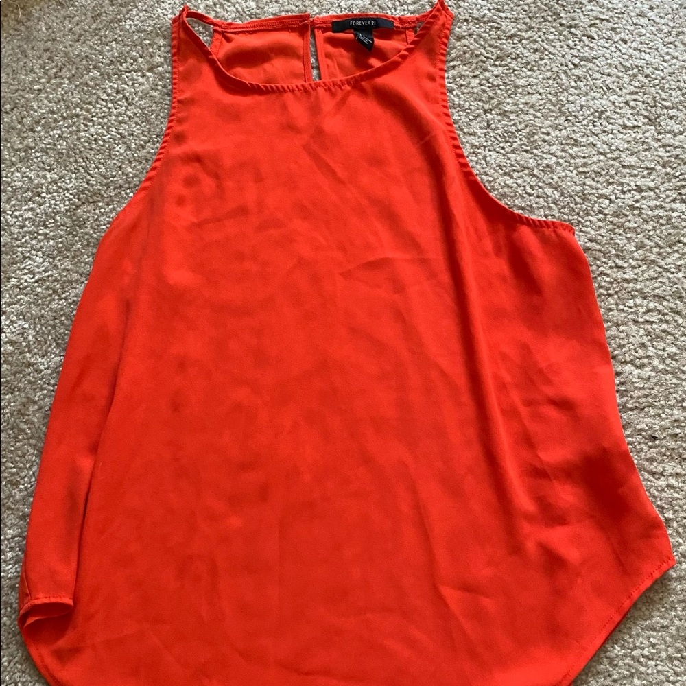 Orange dressy tank top